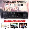 2000W 2CH Home Stereo Power Amplifier Audio Karaoke Car Hi-Fi FM Amplifier US Plug With Remote Control For Car Home