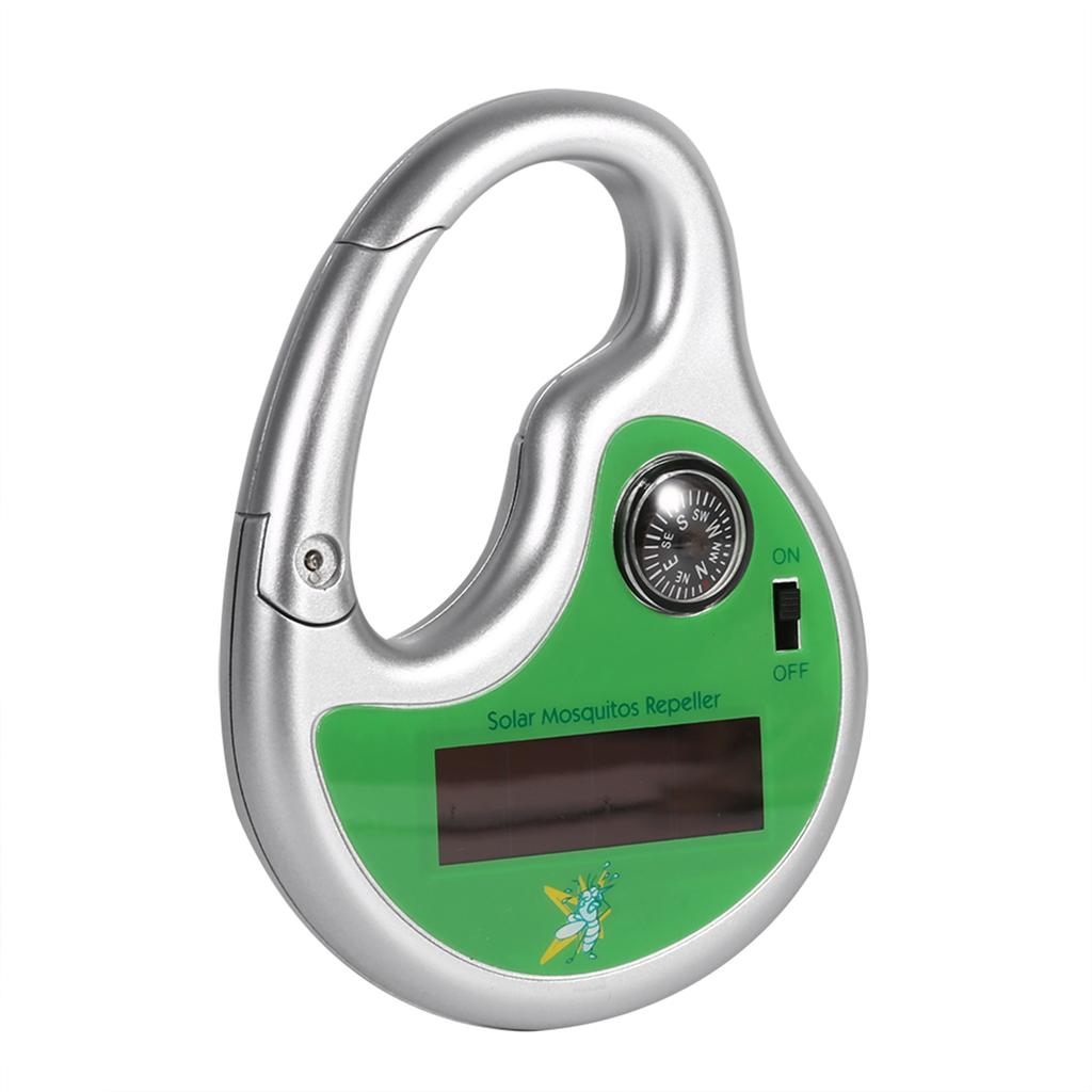 Portable Mosquito Insect Killer Repeller Expeller Hook Type Solar Ultrasonic W/ Compass Outdoor
