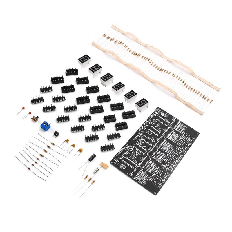 6-Digit DIY Electronic Clock Kit, Welding Practice, DC 4.5V-5.5V