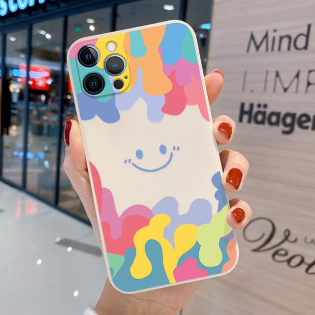 For Funda Iphone 11 Case Luxury Flower Phone Case For Iphone Xr 14 13 12 11 Pro Xs Max 8 7 6s Plus X Se Soft Tpu Matte Cover