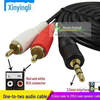3.5mm To RCA Audio Cable for TV, Mobile, Amplifier, and Computer Connection