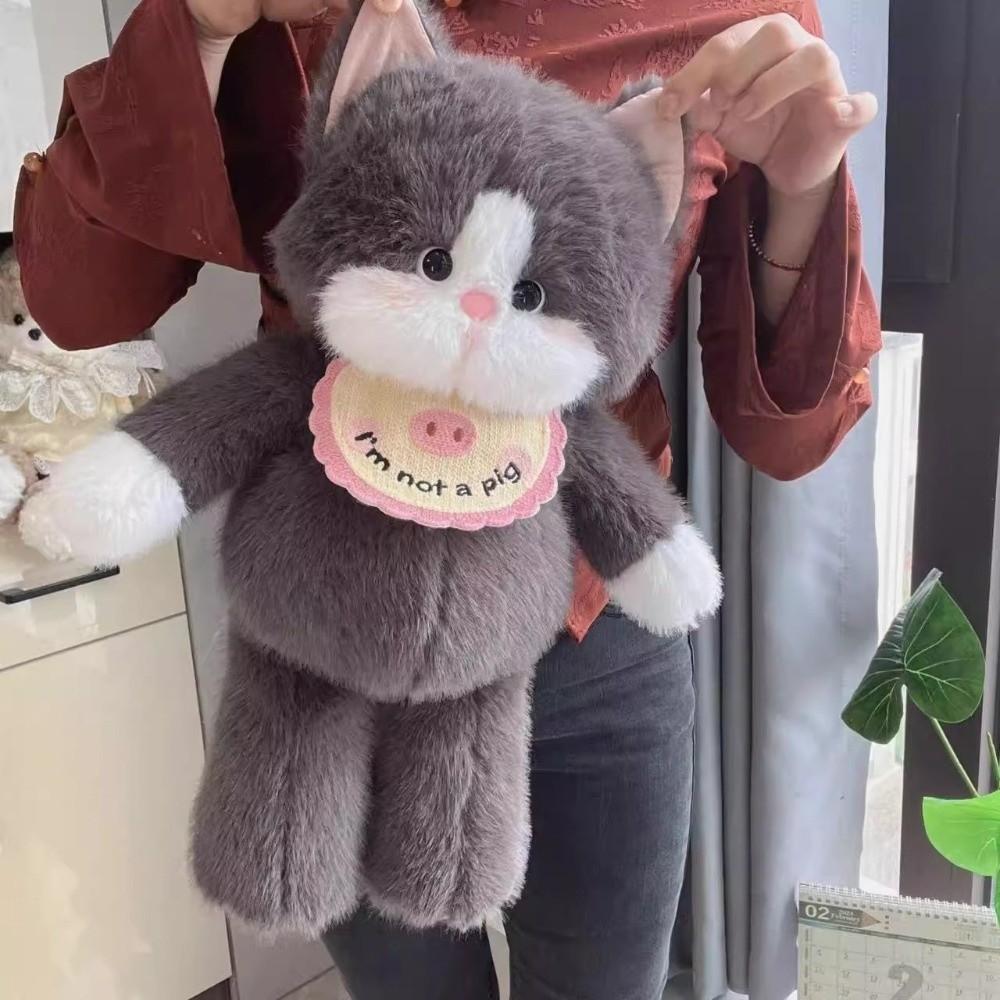 Plush Stuffed Animal Plush Pillow Cat Fluffy Stuffed Cat Kawaii Run Plush Toy Birthday Gift