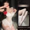Sexy lingerie Sexy butterfly lace suspender skirt back open temptation pure desire one-piece open crotch uniform