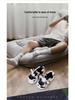Cartoon Cow Furry Slippers with Thickened Heel, Warm Non-Slip Indoor Winter Clogs