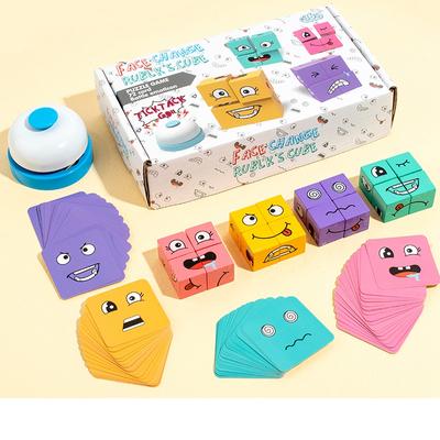 Gesichtsausdrucks-Formen-Zuordnungsspiel Holz Montessori Spielzeug Kinder Frühpädagogik Montessori Sensorisches Baby Spielzeug