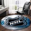 1PC Nhl Hockey League Emblem Round Rug, Non-slip Chair Mat, Home Decor, Circle Carpet Perfect for Office, Bedroom, Living Room,Christmas gift