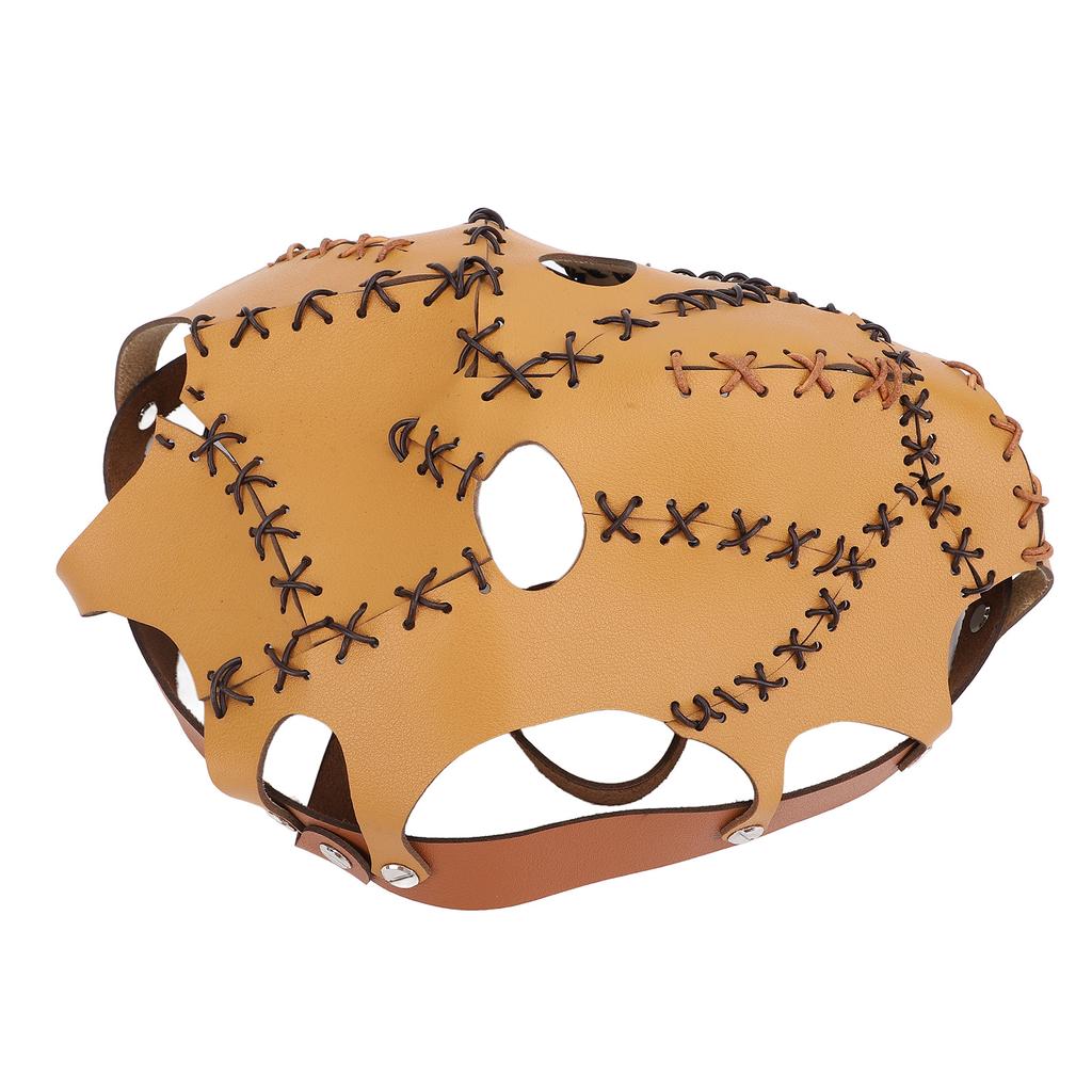Hallowmas Scary Face Cover Innovative Fun Hand Crafted Safe Breathable PU Leather Face Cover for Fes