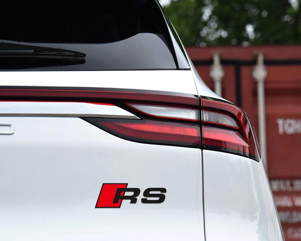 2PCS Waterproof Car Stickers Vinyl Styling Art Creative Auto Decal Center Cover For  Nlux7 Quattro Sline RS A5 S6 C7 B5 Q6 B7 B8 R