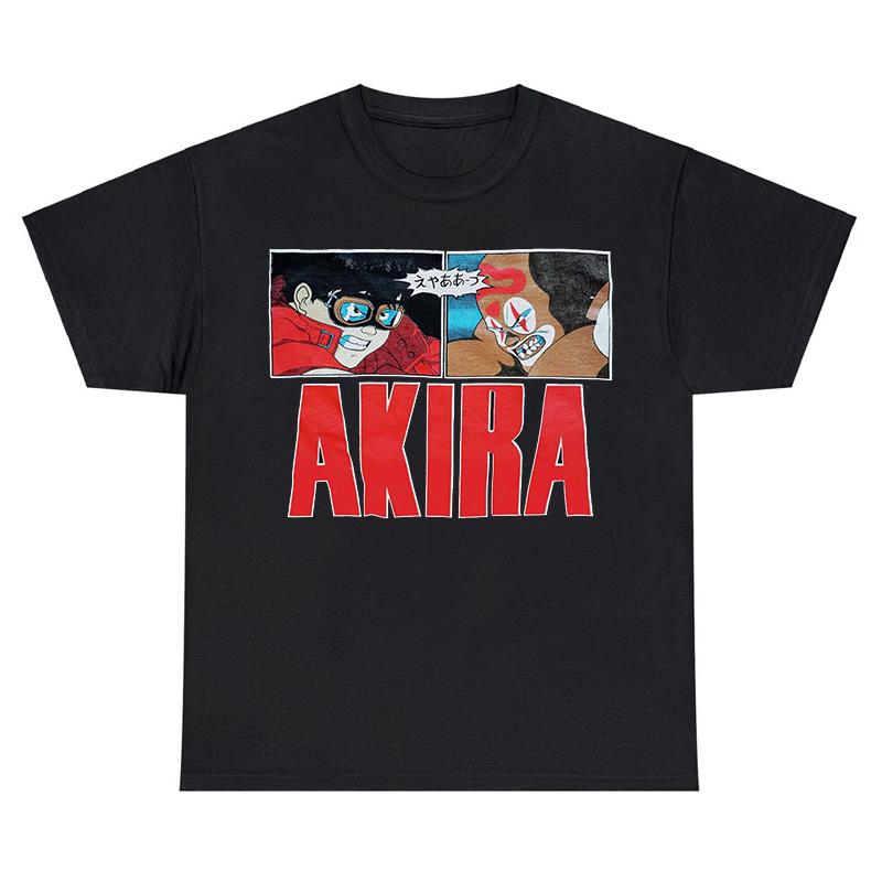 Akira Tokyo T Shirt Oversized Vintage Harajuku Stylish Short Sleeve Casual Cotton T-shirt Streetwear Japanese Anime Unisex Tops S