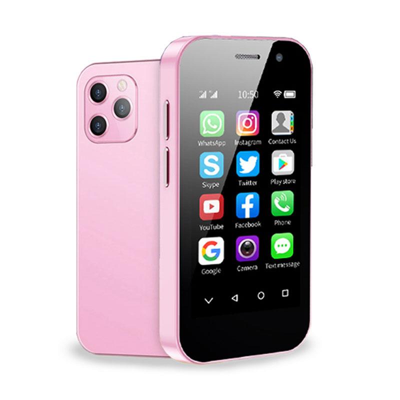 SOYES XS14 PRO 4G Kleine Smartphone 3.0 inch Android 9.0 RAM 2GB/3GB ROM 16GB/32GB 2600mAh Face ID Dual SIM Mobiele Telefoon 2GB&16GB roze