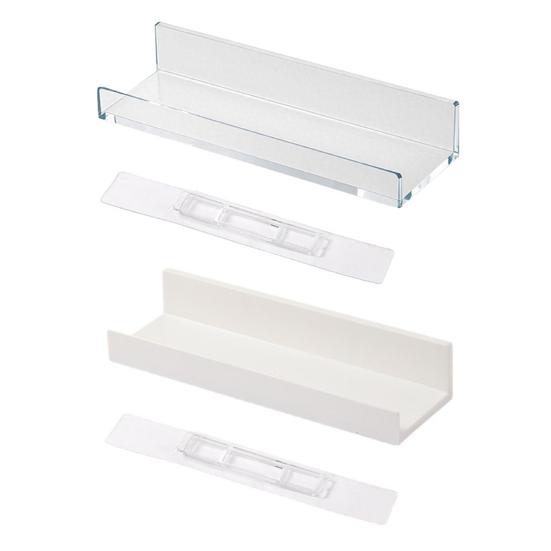 Shower Caddy Wall Mounted Plastic Floating Shelves No Drill Bathroom Storage Organizer for Bathroom Kitchen Living Room