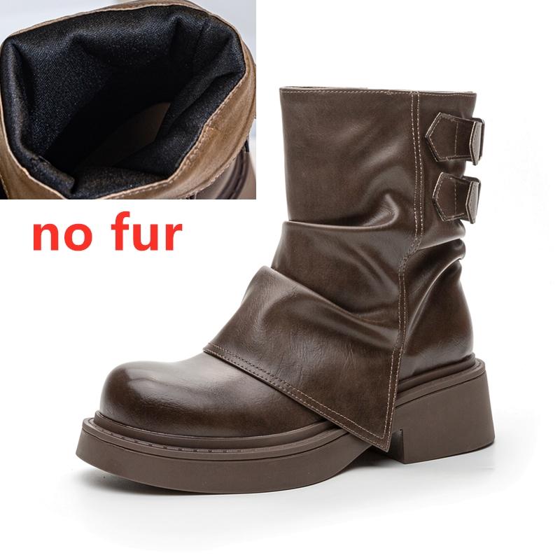Fashion AIYUQI 2025 New Women's Kuguan Boots Vintage Non-Slip Women Cavalier Boots Large Size Comfortable female Ankle Boots
