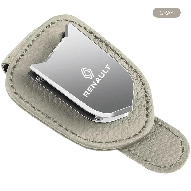 Car Glasses Clip Metal Auto Sun Visor Eyeglass Holder For Renault DACIA Fluence Scenic Loguna Logan Twingo Clio Captur ZEOE