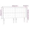 VidaXL Tête de Lit à LED Meuble de Chambre à Coucher Accessoire de Lit Double Tête de Cadre de Lit Intérieur Gris Clair 3124542