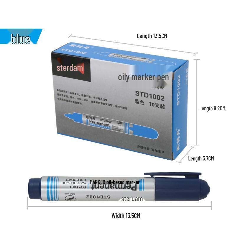 Black Broad Tip Waterproof Oil-Based Marker for Logistics