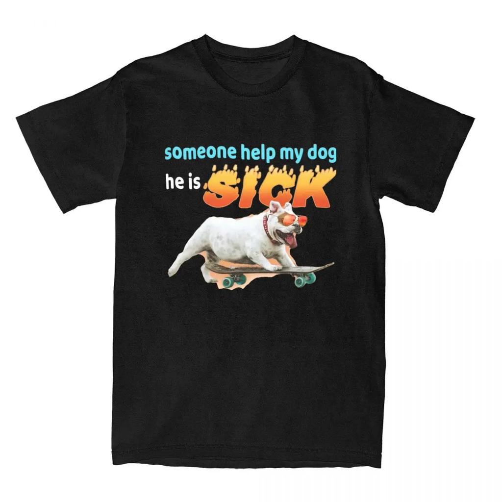 Men Women Funny Skater Dog Meme T-Shirts Apparel Fashion Cotton French Bulldog Skateboarding T Shirts Top Tee Clothes Unique