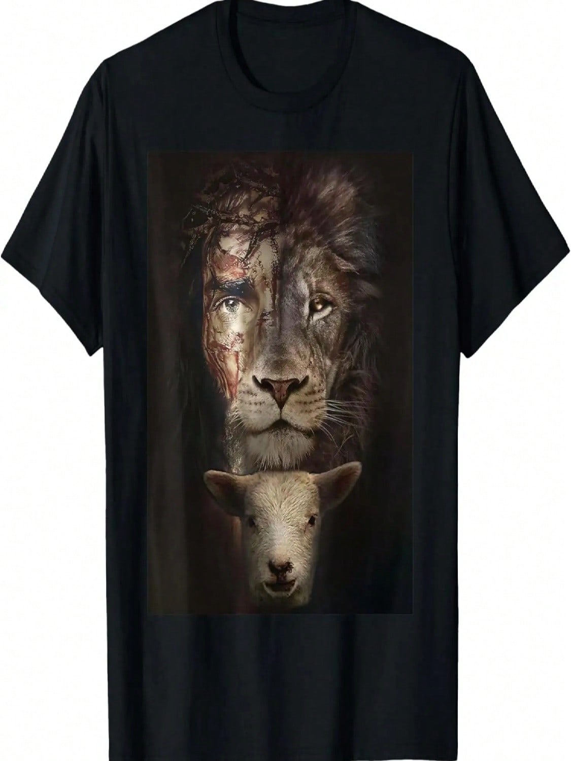 Jesus And Lion And Sheep S T-Shirt S разноцветный
