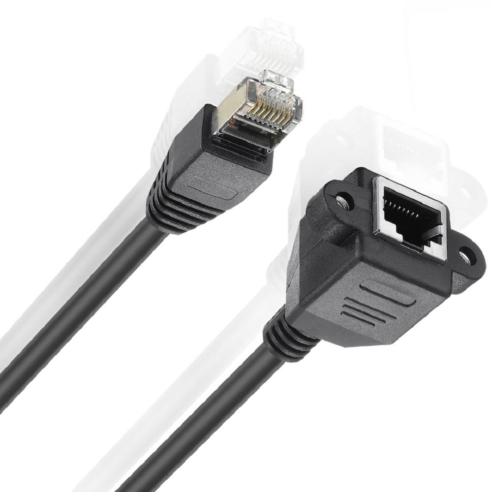 1 x RJ45 Male to Female Extension Ethernet Network Extension Cable 1.5m Black