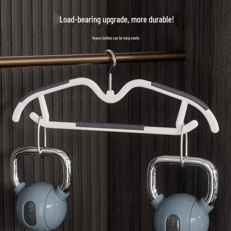 Non-Slip Narrow Short Neck Clothes Hanger with Anti-Shoulder Design