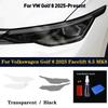 For Volkswagen Golf 8 2025 Facelift 8.5 MK8 Accessories 2 Pcs Car Headlight Protective Film Transparent Smoked Black TPU Sticker