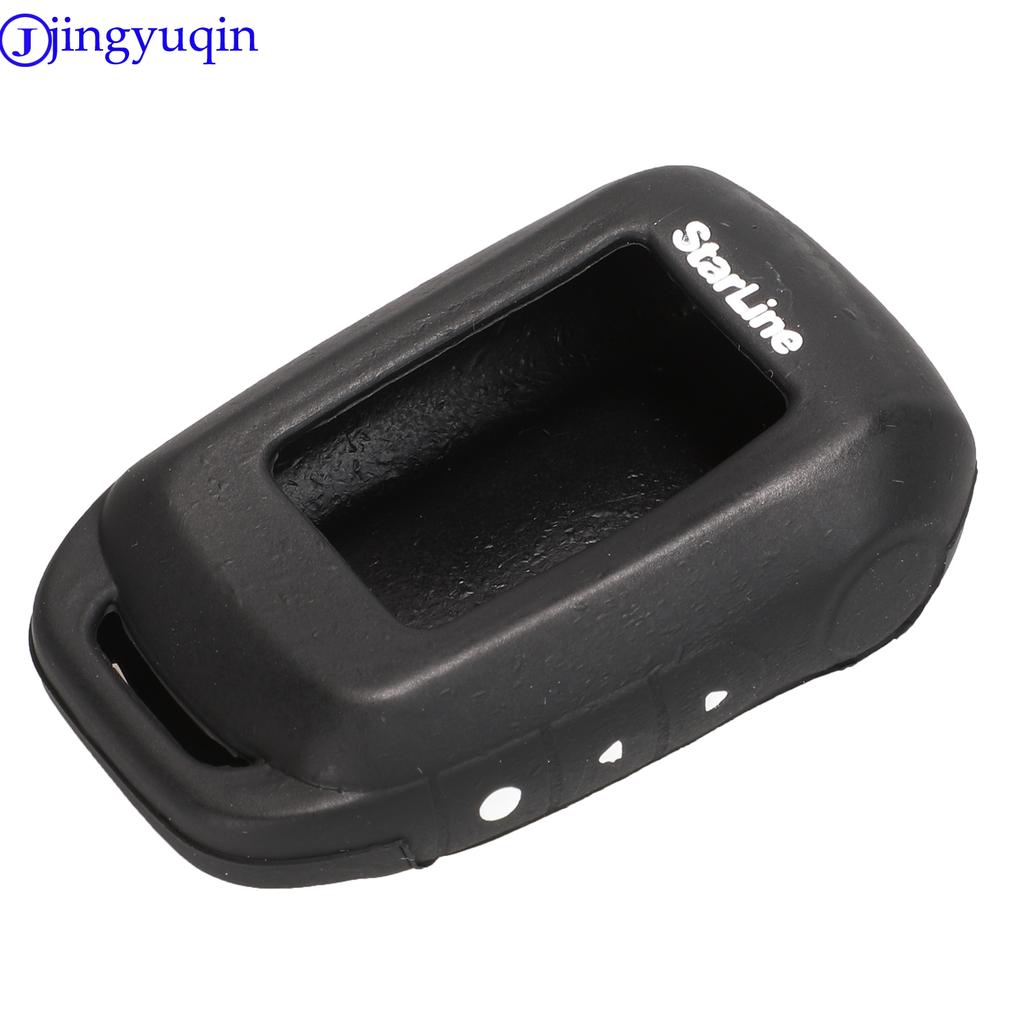Jingyuqin Remote Silicone Keychain For Starline A92 / A94 / V62 / A62 / A64 Russian Two Way Car Alarm LCD Control