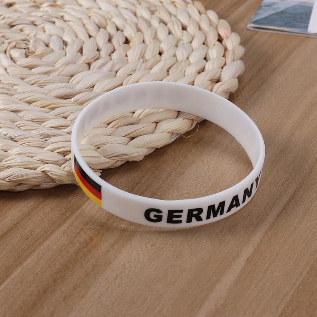10dílná sada německých silikonových náramků - pevný náramek s německou vlajkou Německý náramek sportovní náramek - perfektní suvenýr pro fotbalové fanoušky
