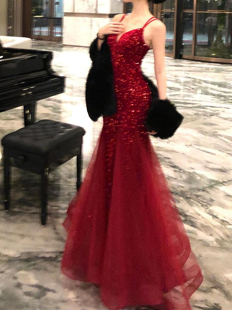 2026 Strappy Sequin Debutante Gown - High-Quality New Year Banquet Dress