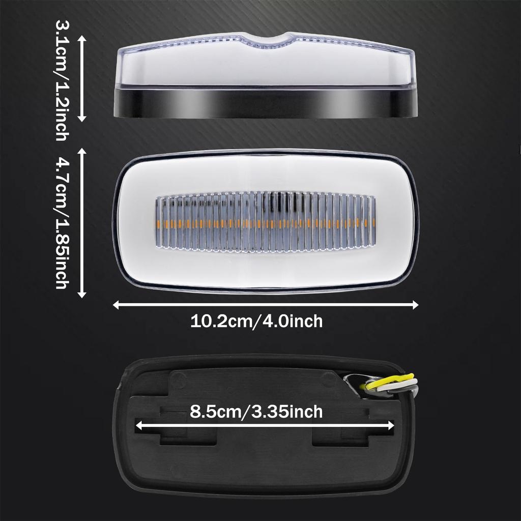 X-STYLE Side Marker, LED, 12 V, 24 V, Constant Light, White + Sequential Flowing