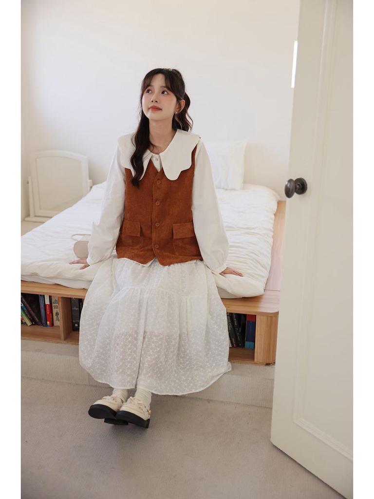 Chic French Doll Collar Shirt - Unique Early Spring Women's Fashion Top