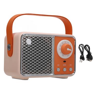 Small Retro Bluetooth Speaker Cute Vintage USB Rechargeable Portable Wireless Bluetooth 5.1 Speaker