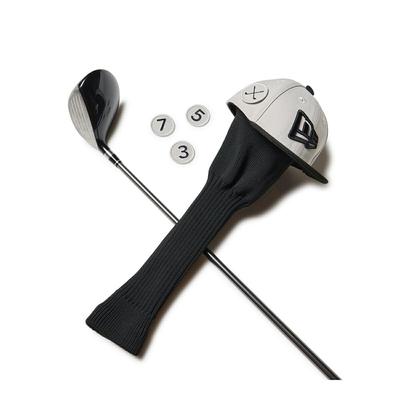 Golf Head Cover Flag Logo for Fairway Wood ONE SIZE GF FW COVER FLAG STN BLK [New Era] Chrome/Black