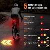 Bike Turn Signal Light with Remote, 120dB Horn & Ground Projection, Wireless LED Safety Warning Light for Bicycle