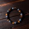Festive Gifts Tiger Eye Black Onyx Blue Cracked Stone Beaded Bracelet Minimalist Fashion Jewelry For Men Women Daily Wear Gift