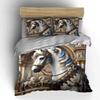 Majestic White Horse Design Bedding Duvet Cover Set  (1*Duvet Cover 2*Pillowcases, Without Duvet Insert)