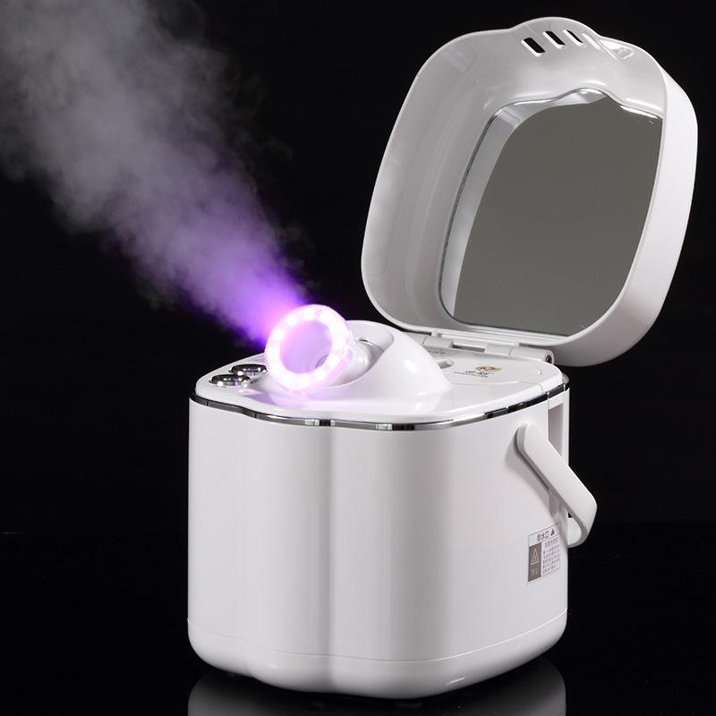 Portable Home Use Beauty Salon Infrared Led Therapy Deep Cleaning Facial Steamer Vaporizer Sauna Spa Hot Thermal Spray Steamer