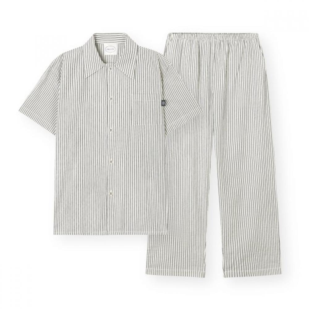 Orcite Men S Pajama Set Short Sleeve + 9 pantS H036