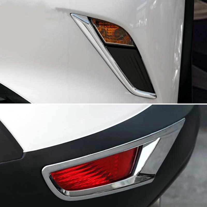 For Mazda CX-3 CX3 2016-2017 2018 ABS Chrome Front Fog Light Foglight Lamp Eyelid Eyebrow Cover Trim Car Styling Accessories