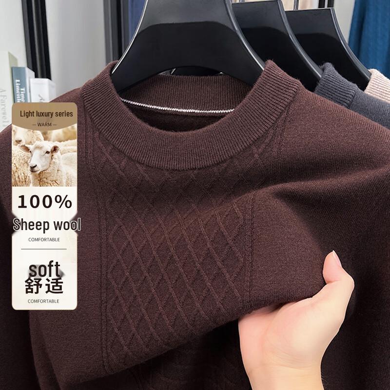 

Antonio Men s 100% Lambswool Round Neck Sweater XL /52(180/96A)