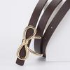 Leather Chic Pu Bowknot Slim Waist Belt For Versatile Fashionable Outfit Coordination