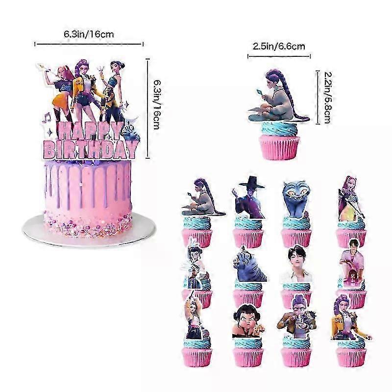 Kpop Dämonenjäger Geburtstagsthema Party Dekorationen Banner Kuchen Luftballons Für Kind A