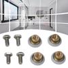 4pcs Nylon and Brass Shower Door Rollers for Bathroom Sliding Glass Doors Includes Stainless Steel Screws for Easy Replacement