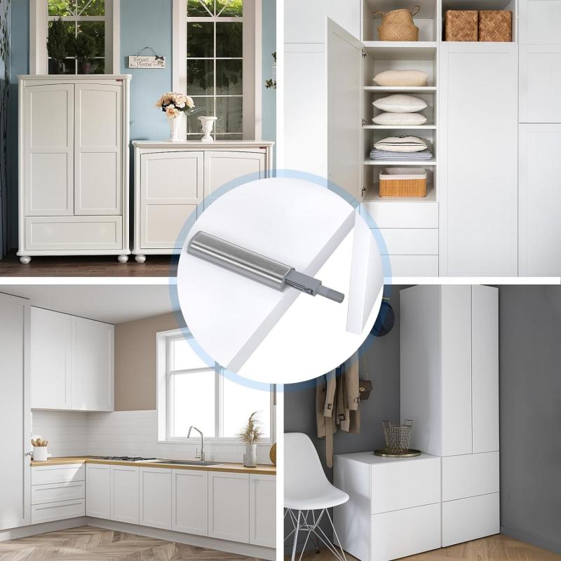 10-1PC Cabinet Catches Push To Open Damper Catch Set For Door Drawer Cabinet Magnetic Push Latches Soft Closer Rebound Hardware