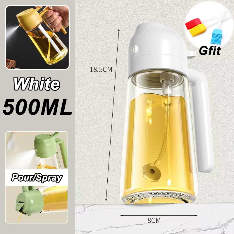 Plastic Automatic Opening and Closing Pouring Oil Spray Bottle Leak-proof Large Capacity Soy Sauce Vinegar Seasoning Bottle