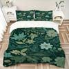 3pcs Green Leaves Printed Bedding Set, Soft and Comfortable Quilt Cover for Bedroom, Guest Room (1 Duvet Cover + 2 Pillowcases