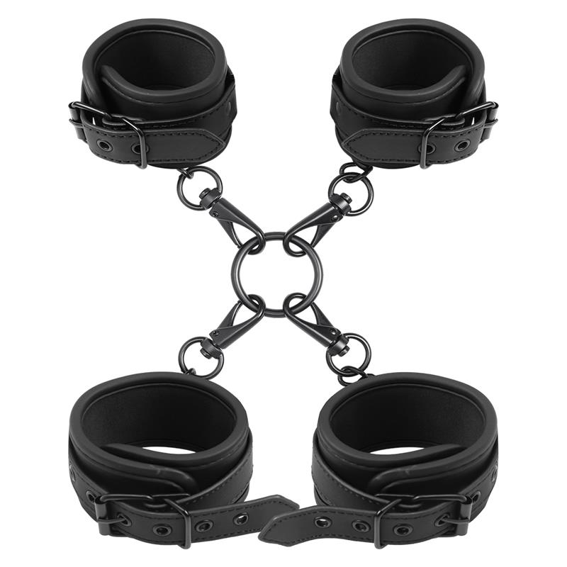 Set of Cuffs for Ankles and Wrists Vegan Leather