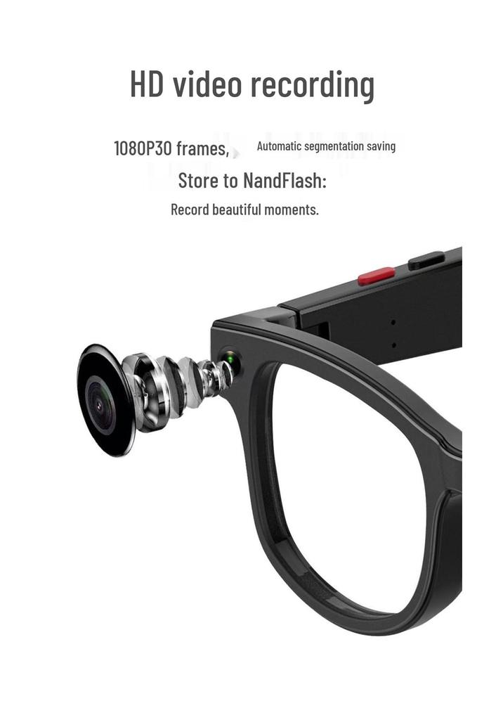 AIMB-G1 Smart Glasses: AI-Powered Translation, Image & Object Recognition, Anti-Shake Photography, Video Recording, Blue