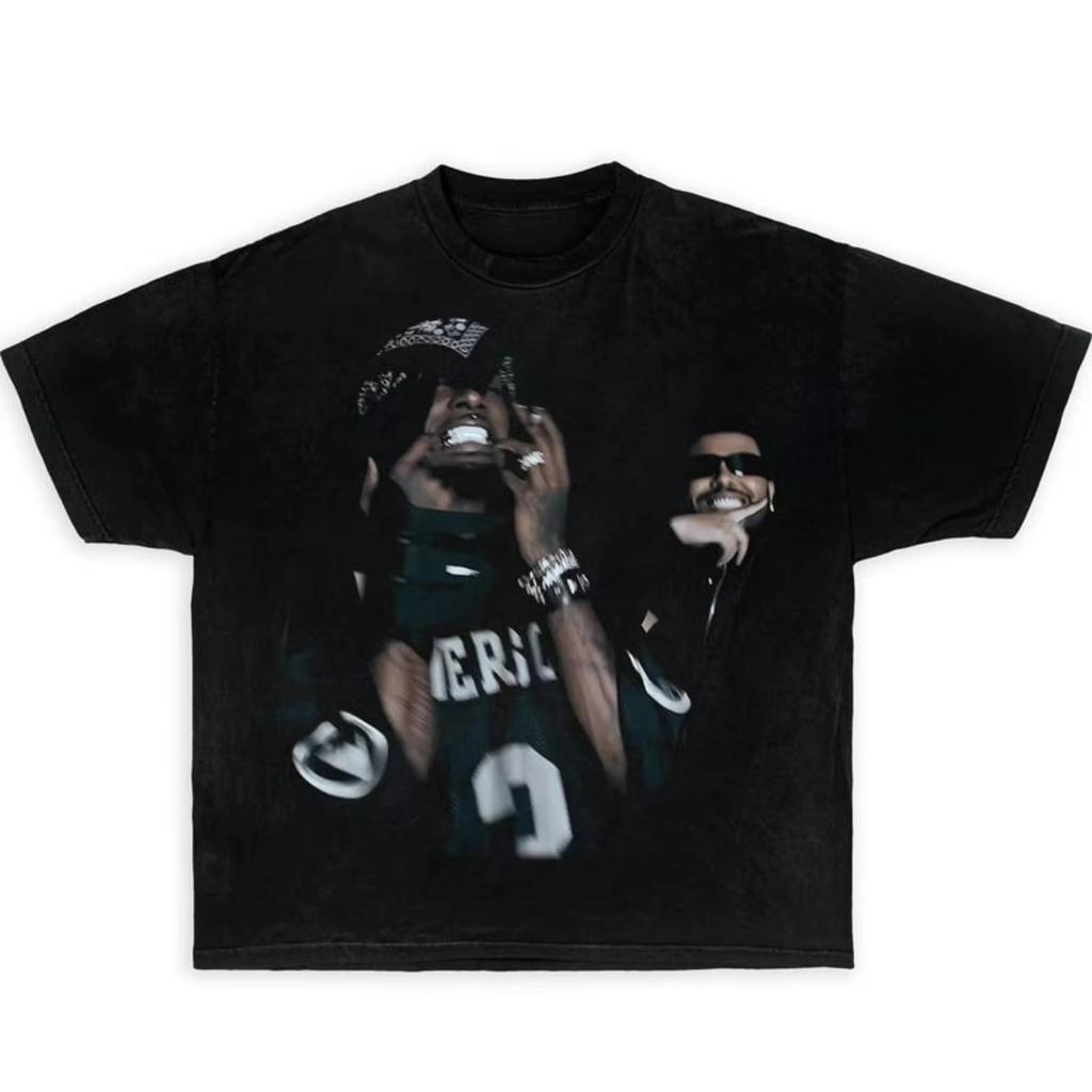 The WEEKND trasa After Hours Til Dawn Europe Tour 2026 Styl Harajuku Krótki rękaw Okrągły dekolt Codzienny T-shirt Prezent dla miłośników muzyki
