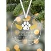1pc "I Loved You Your Whole Life" Dog Paw Print Angel Wing Halo Acrylic Pendant Decor, Pet Memorial Ornament, Tree Ornament, Gift For Loss Of Cat Dog