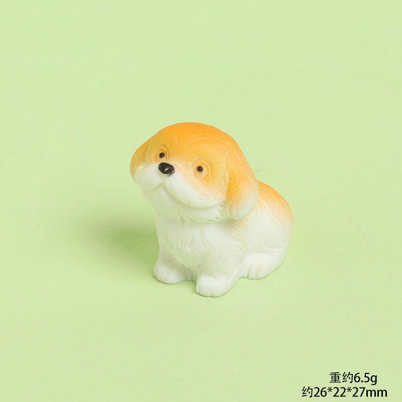 Cute Resin Dog Figure Realistic Animal Statue Mini Desk Car Decor Micro Landscape DIY Craft Ornament Gift