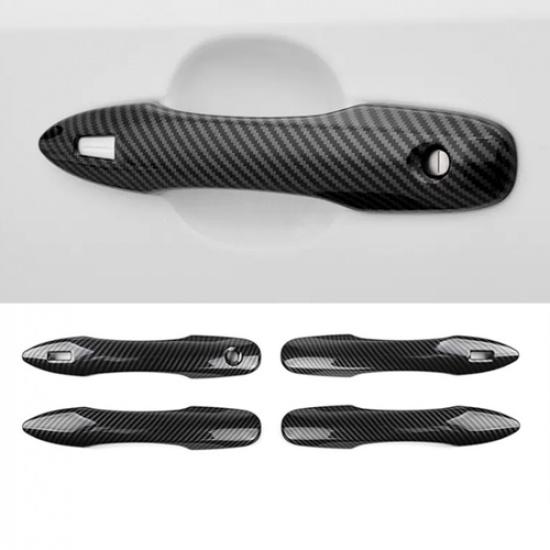 Carbon Fiber Car 4-Door Handles Cover Trim For Toyota Corolla -2026